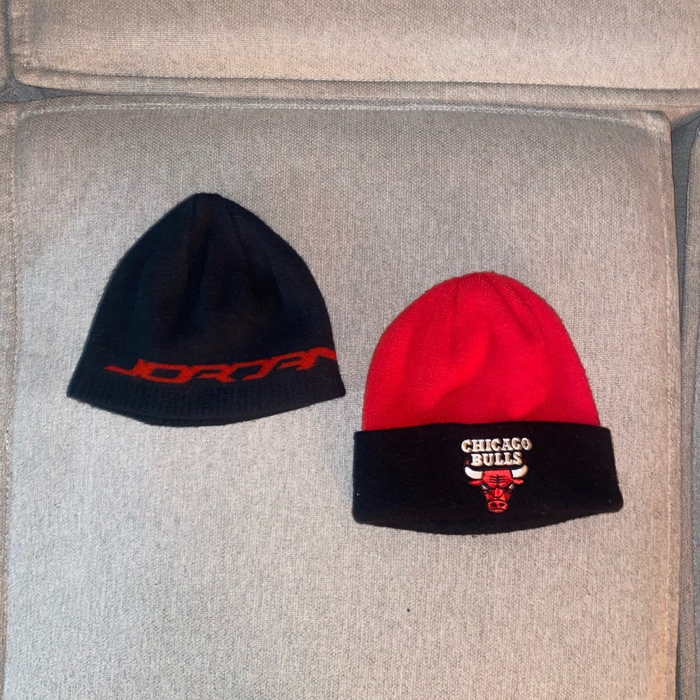 Jordan and Chicago Bulls Beanies - Black and Red
